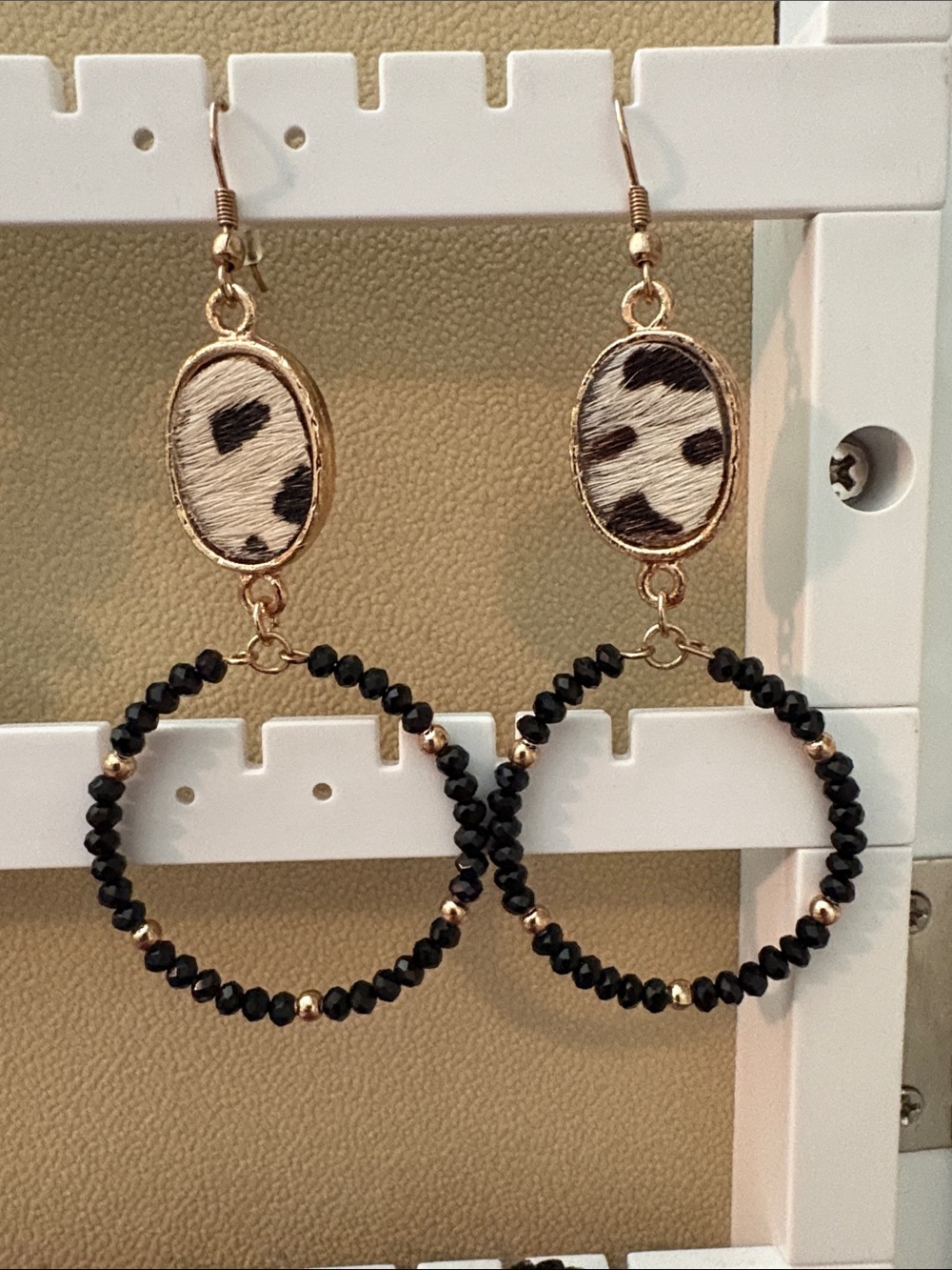 Cowhide Accent earrings